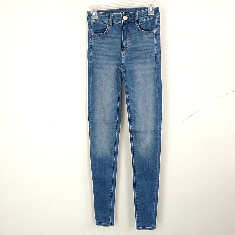 American Eagle Hi-Rise Jegging Women 2 X-Long Blue Ne(x)t Level Stretch Jeans